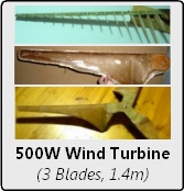 1.4 Metre Diameter 3-Blade Wind Turbine Construction