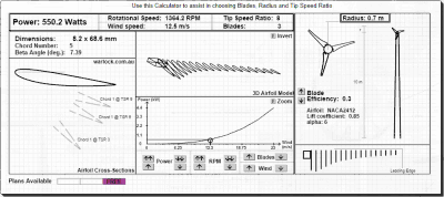 Wind Turbine Blade Calculator Software
